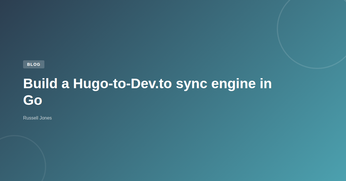 Default gradient OG image for a standalone blog post