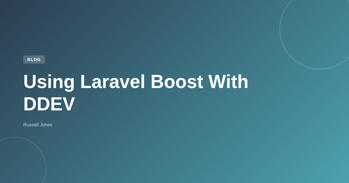 Using Laravel Boost With DDEV | Web Developer Blog