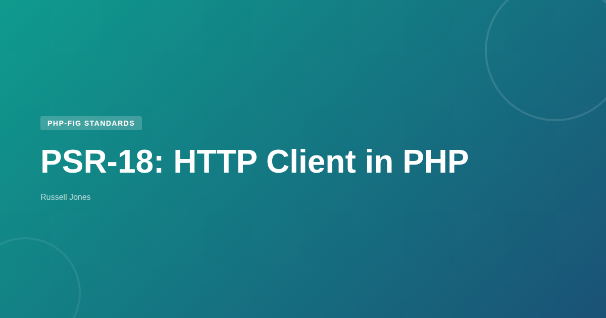 PSR-18: HTTP Client in PHP | Web Developer Blog