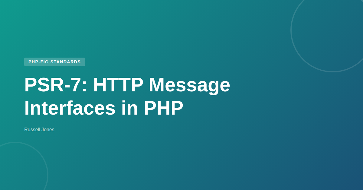 PHP-FIG Standards series OG image with teal gradient